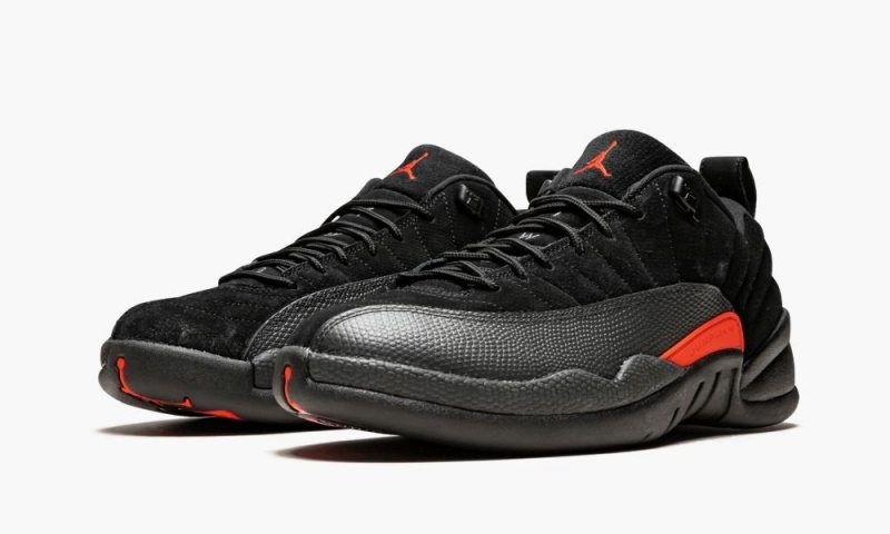 Nike Air Jordan 12 Retro Low Miesten Kengät Mustat Oranssi Tummanharmaat | 940VUMYPJ