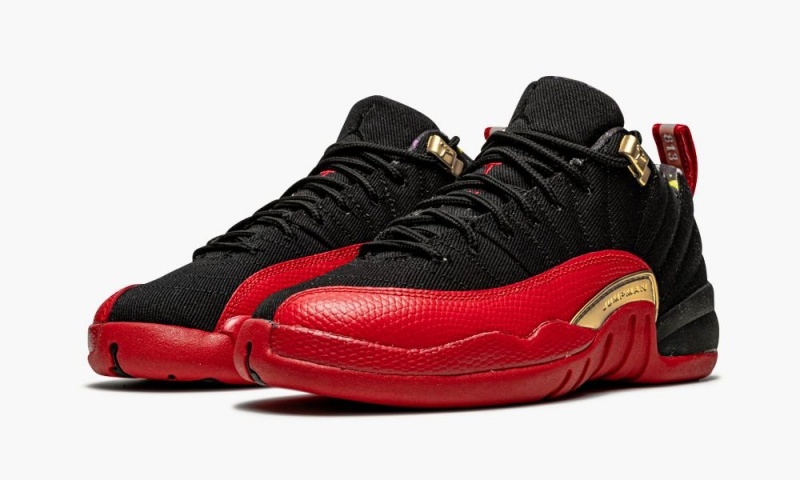 Nike Air Jordan 12 Retro Low SE GS 'Super Bowl LV' Lasten Kengät Mustat Metal Kultaiset | 095ZTKHQV
