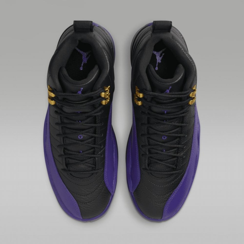 Nike Air Jordan 12 Retro Miesten Kengät Mustat Metal Kultaiset Violetit | 438OFMTDR