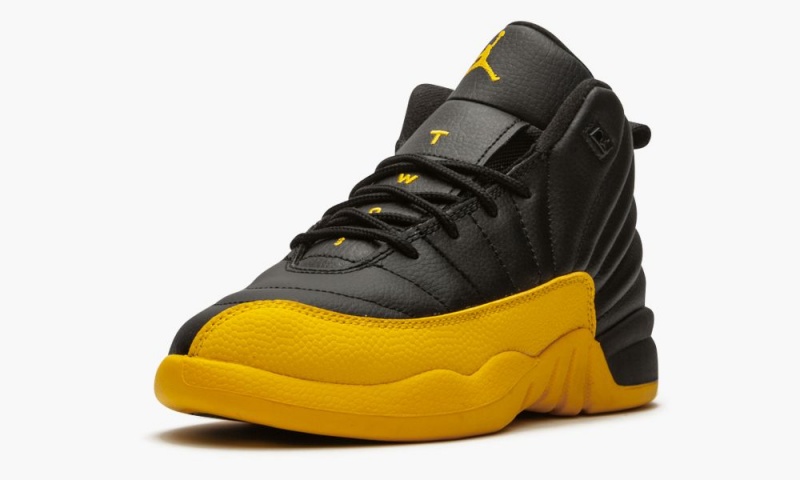 Nike Air Jordan 12 Retro (PS) 'University Gold' Lasten Kengät Mustat Kultaiset Mustat | 256VYFTMG