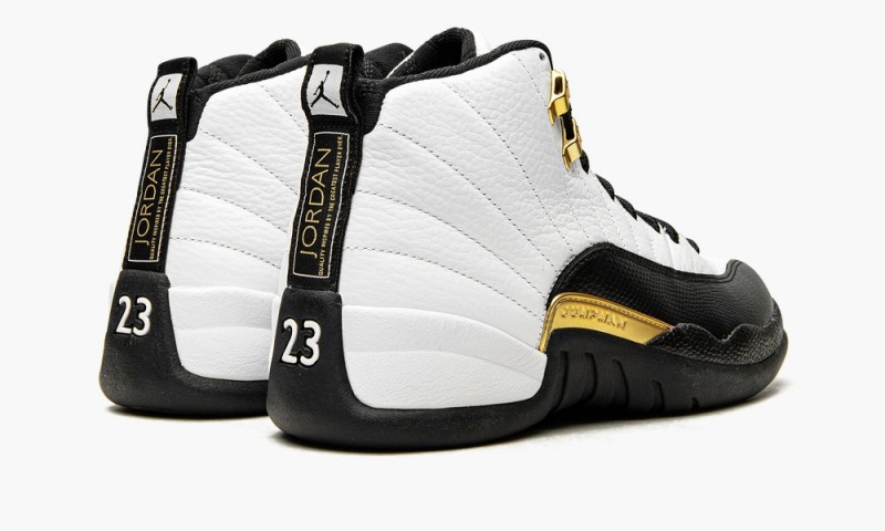 Nike Air Jordan 12 Retro 'Royalty Taxi' Miesten Kengät Valkoinen Mustat Metal Kultaiset | 963HPRWXU