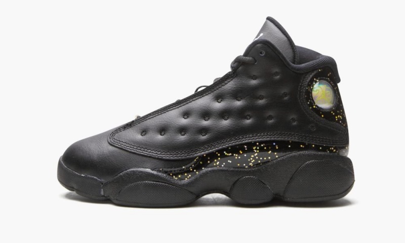 Nike Air Jordan 13 Retro PS \'Gold Glitter\' Lasten Kengät Mustat Metal Kultaiset | 312KUVGND