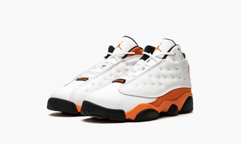 Nike Air Jordan 13 Retro PS 'Starfish' Lasten Kengät Valkoinen Mustat Oranssi | 546GAZPLI