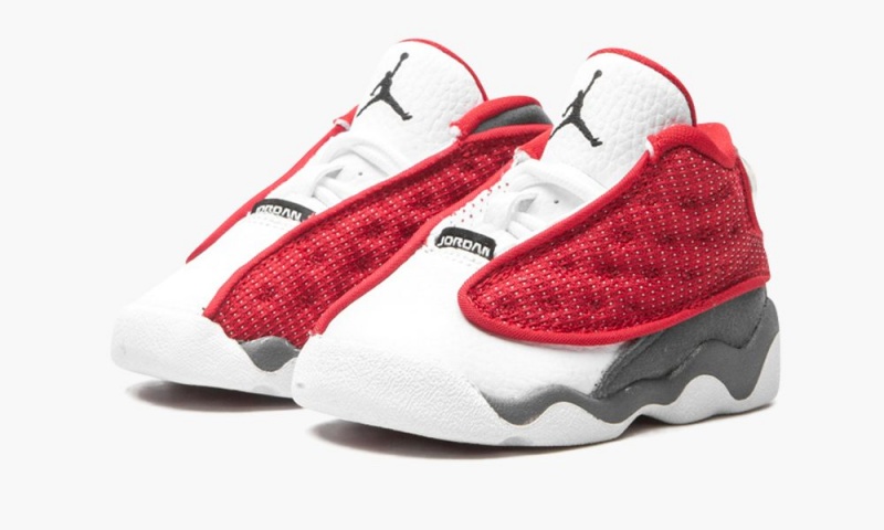 Nike Air Jordan 13 TD 'Red Flint' Lasten Kengät Punainen Harmaat Valkoinen Mustat | 198OUSGWP