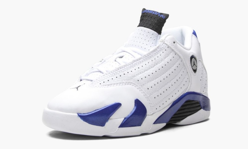 Nike Air Jordan 14 Retro PS 'Hyper Royal' Lasten Kengät Valkoinen Mustat Kuninkaallinen Sininen | 687GJOPYK