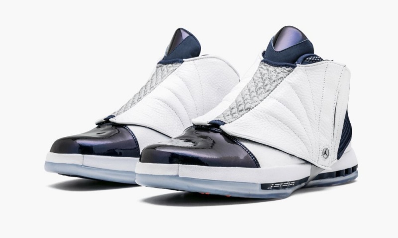 Nike Air Jordan 16 Retro Miesten Kengät Valkoinen Laivastonsininen | 369KXVPZN