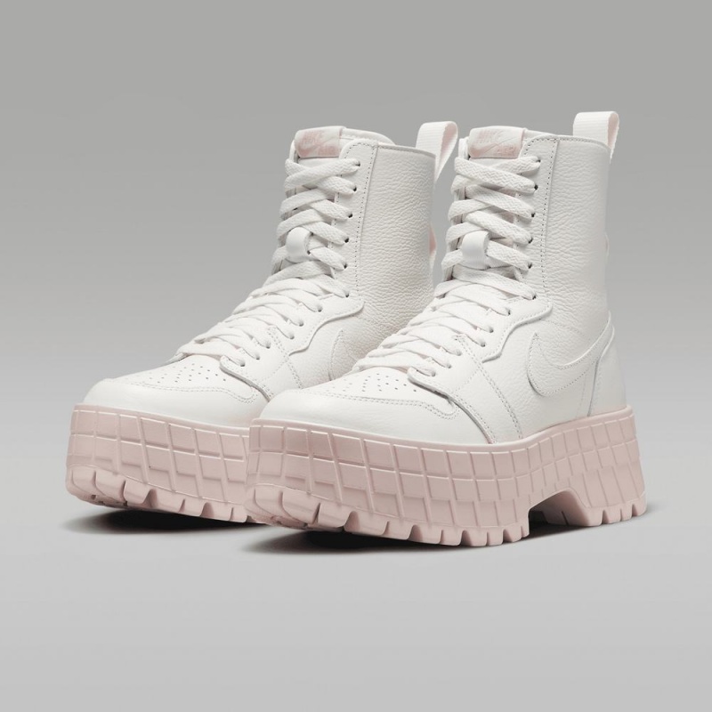 Nike Air Jordan 1 Brooklyn Naisten Kengät Valkoinen Pinkki | 285ZBCQLF