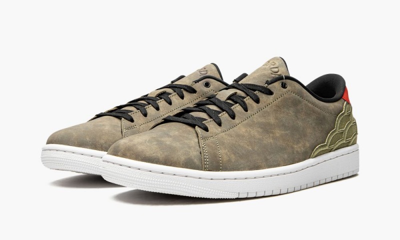 Nike Air Jordan 1 Centre Court Miesten Kengät Vihreä Mustat Punainen | 395ZJIASX