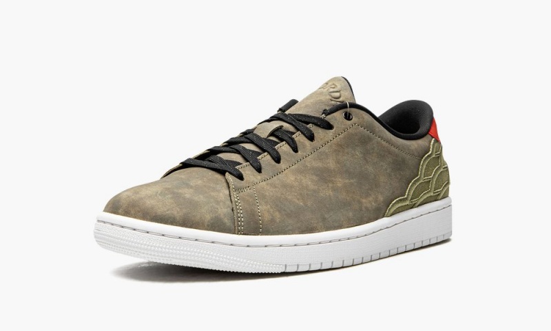 Nike Air Jordan 1 Centre Court Miesten Kengät Vihreä Mustat Punainen | 395ZJIASX
