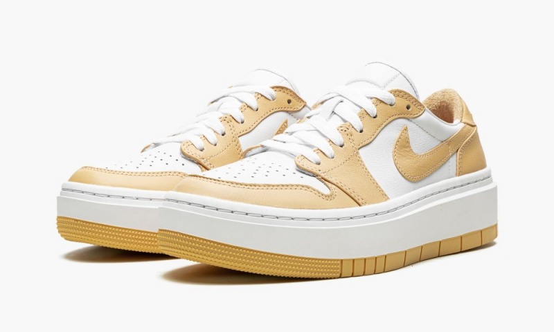 Nike Air Jordan 1 ELEVATE LOW 'White / Tan' Naisten Kengät Valkoinen Keltainen | 739IPGETO