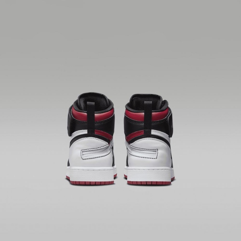 Nike Air Jordan 1 Hi FlyEase Lasten Kengät Valkoinen Punainen Mustat | 149PIZSNQ
