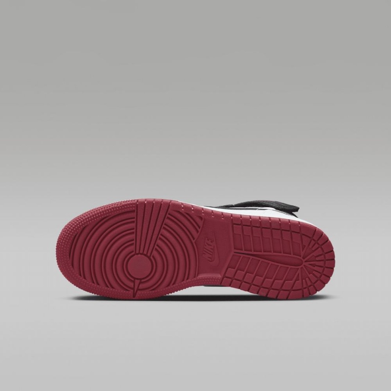 Nike Air Jordan 1 Hi FlyEase Lasten Kengät Valkoinen Punainen Mustat | 149PIZSNQ