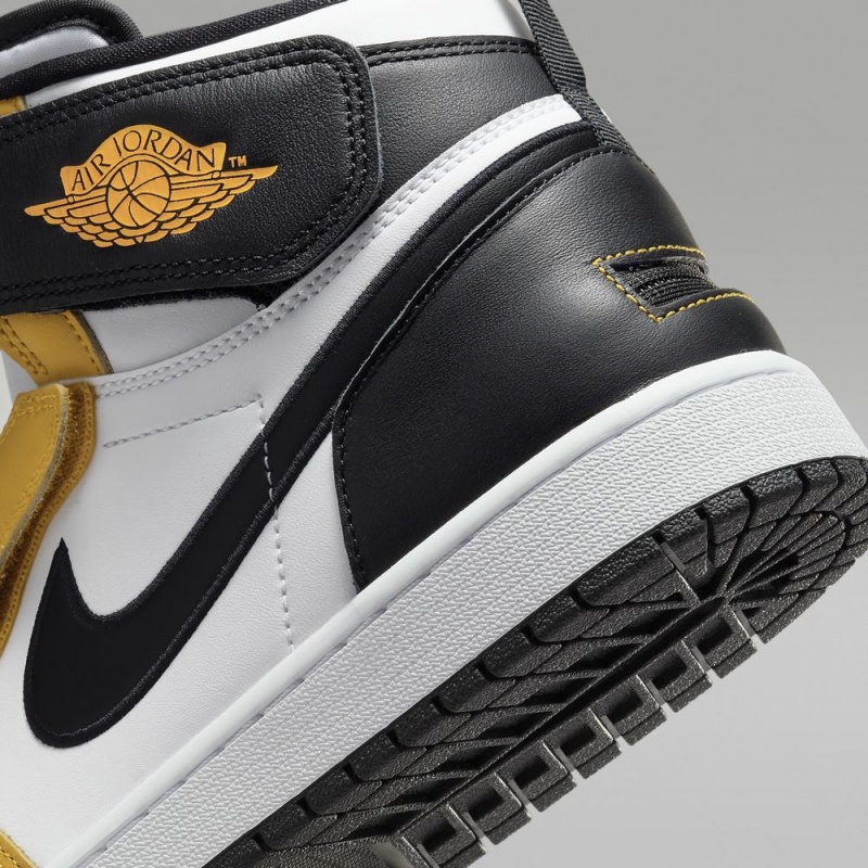 Nike Air Jordan 1 Hi FlyEase Miesten Kengät Valkoinen Mustat Keltainen | 870EHDXCA