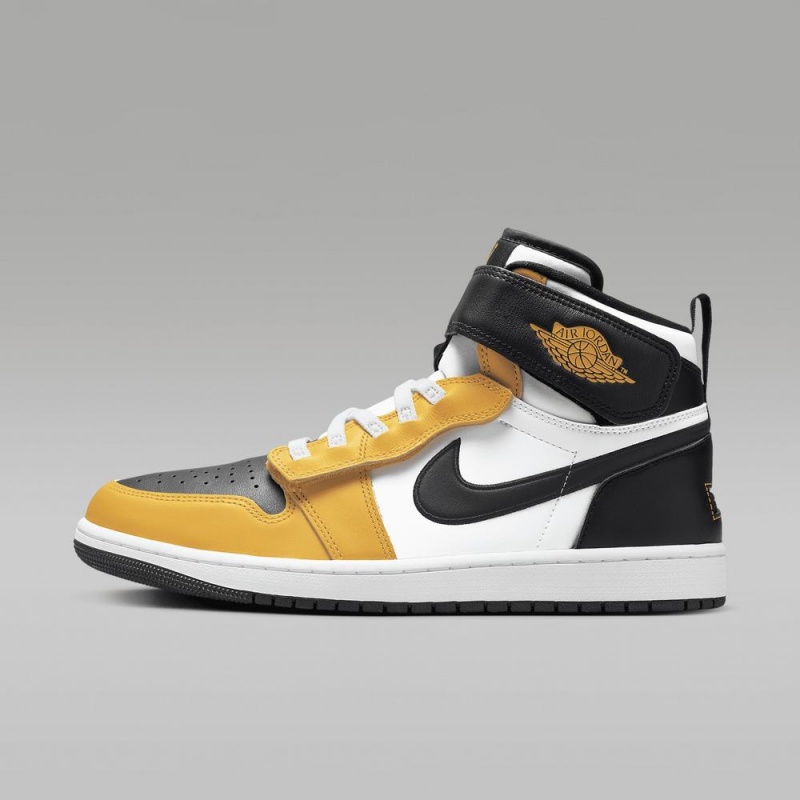 Nike Air Jordan 1 Hi FlyEase Miesten Kengät Valkoinen Mustat Keltainen | 870EHDXCA