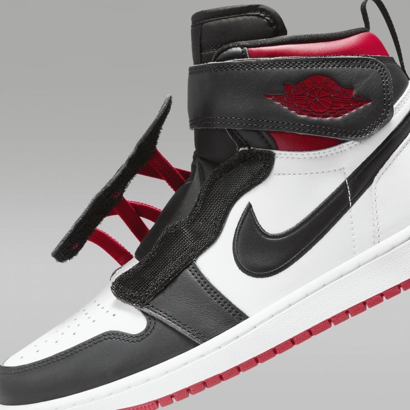 Nike Air Jordan 1 Hi FlyEase Miesten Kengät Punainen Valkoinen Mustat | 158NEJTVW