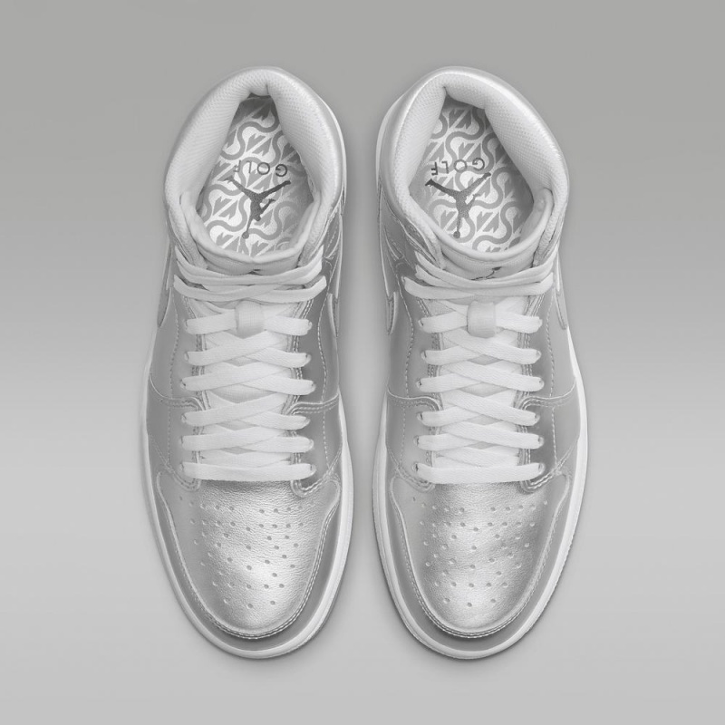 Nike Air Jordan 1 High G NRG Miesten Kengät Metal Hopea Valkoinen | 256OPXZSY