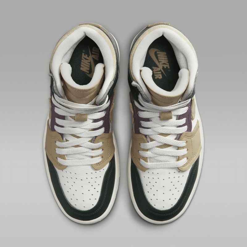 Nike Air Jordan 1 High Method of Make Naisten Kengät Khaki Mustat Valkoinen Violetit | 314WROMJP