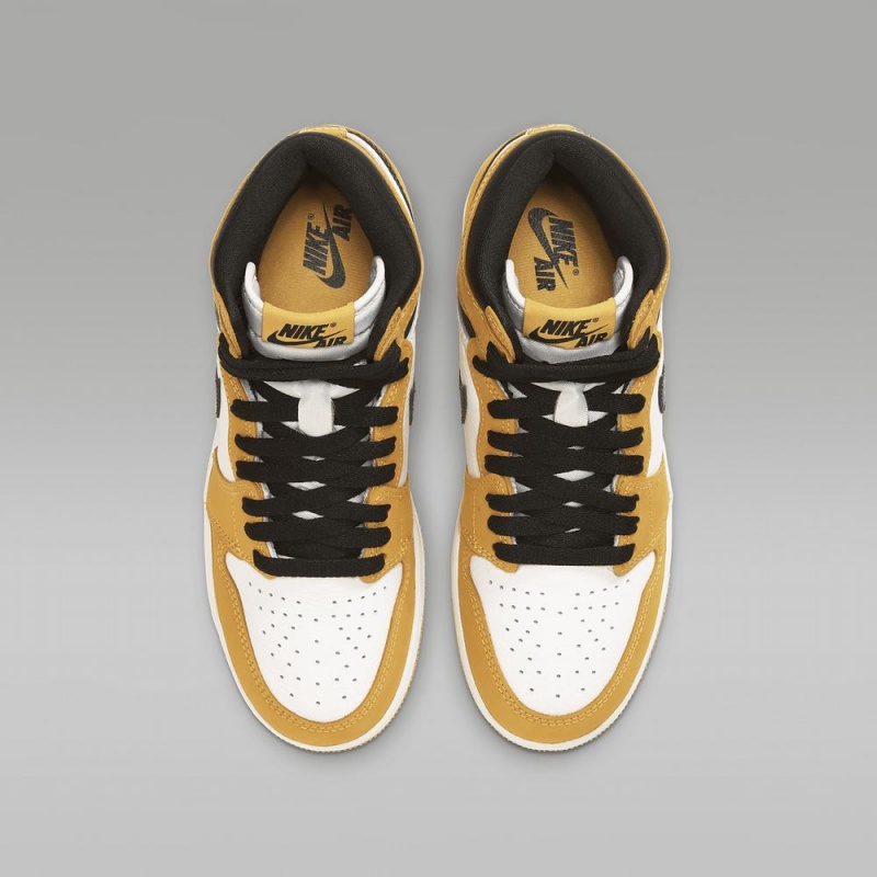 Nike Air Jordan 1 High OG Lasten Kengät Keltainen Valkoinen | 894PNHISF