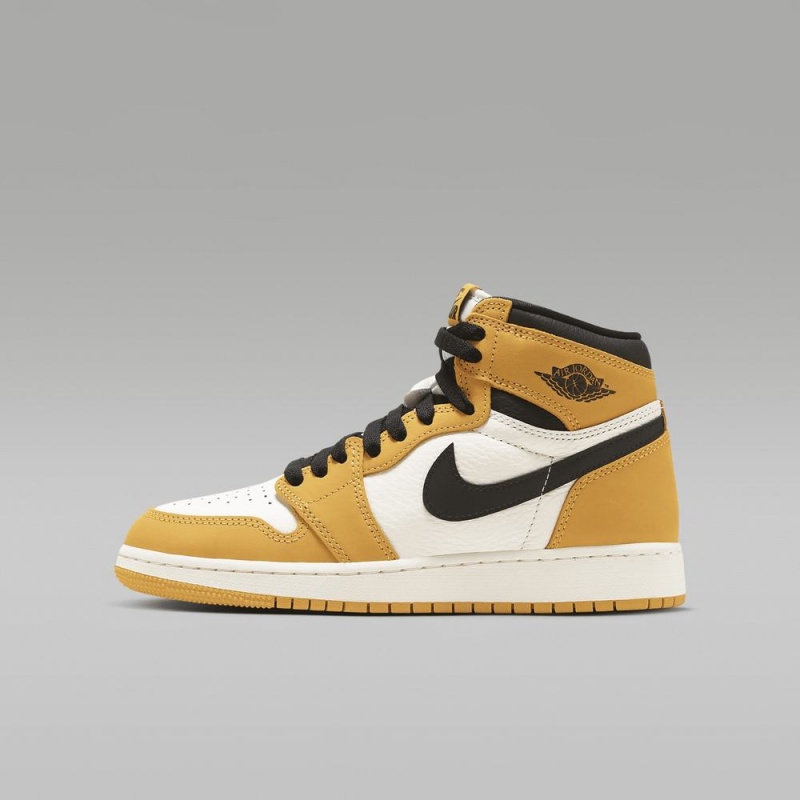 Nike Air Jordan 1 High OG Lasten Kengät Keltainen Valkoinen | 894PNHISF