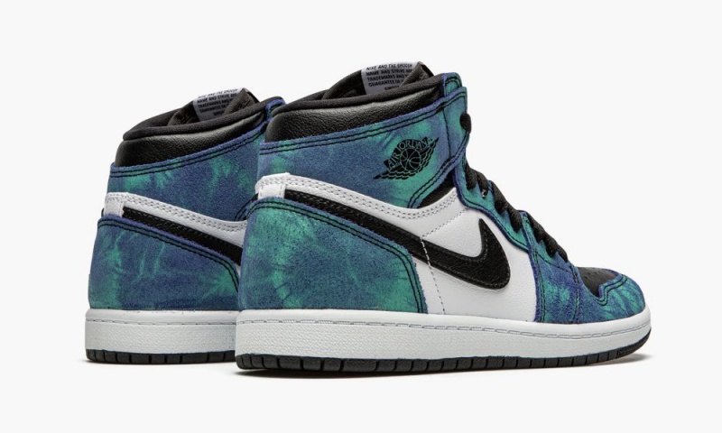 Nike Air Jordan 1 High OG PS 'Tie-Dye' Lasten Kengät Valkoinen Mustat Vihreä | 285DYBTMR