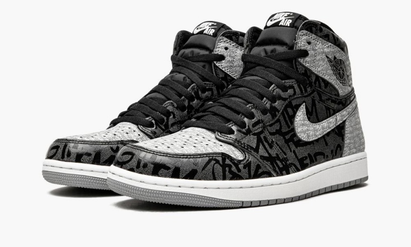 Nike Air Jordan 1 High OG 'Rebellionaire' Miesten Kengät Mustat Valkoinen Harmaat | 329EFDPHS