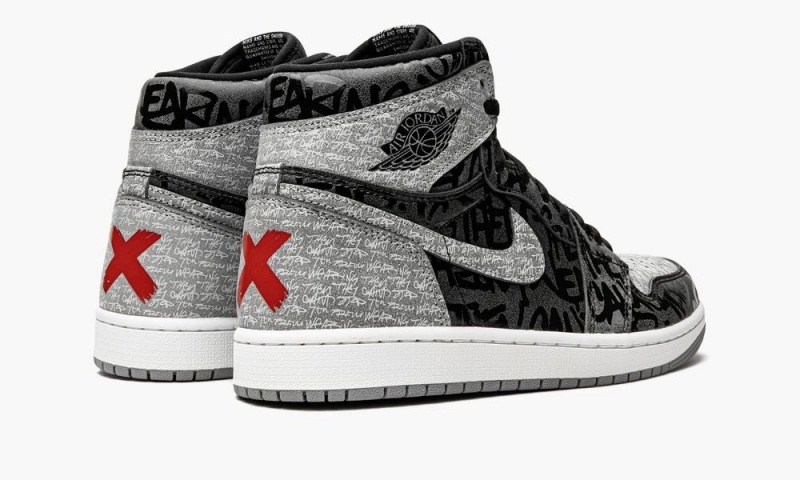 Nike Air Jordan 1 High OG 'Rebellionaire' Miesten Kengät Mustat Valkoinen Harmaat | 329EFDPHS