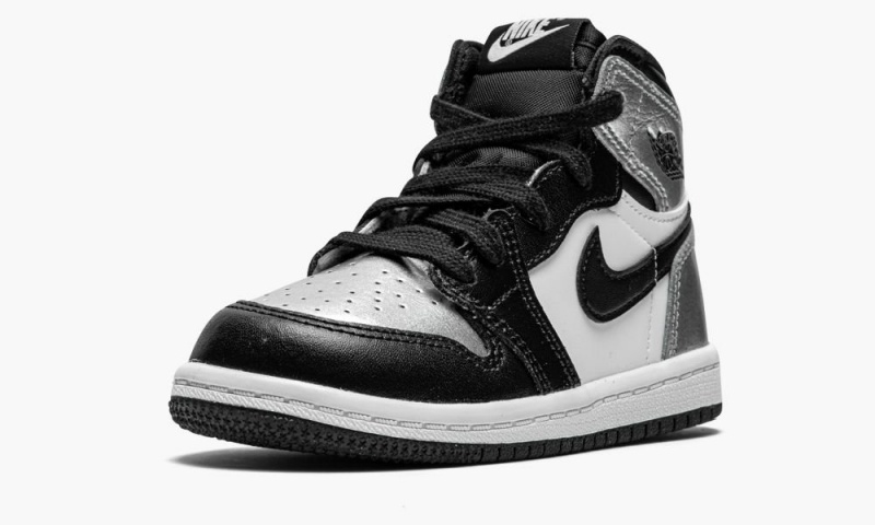 Nike Air Jordan 1 High OG TD 'Silver Varvas' Lasten Kengät Mustat Metal Hopea | 074MLQTWY