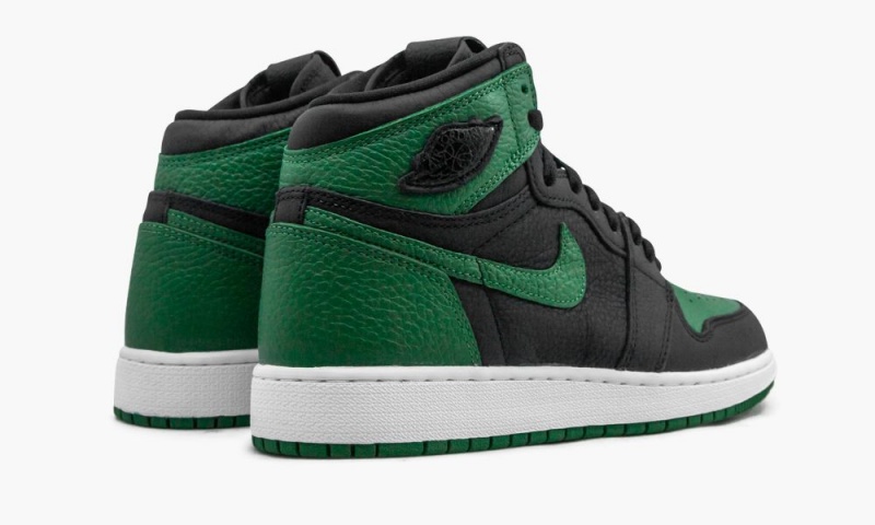 Nike Air Jordan 1 High Retro GS 'Pine Green Black' Lasten Kengät Mustat Syvä Vihreä Valkoinen Punainen | 351JOCUPG