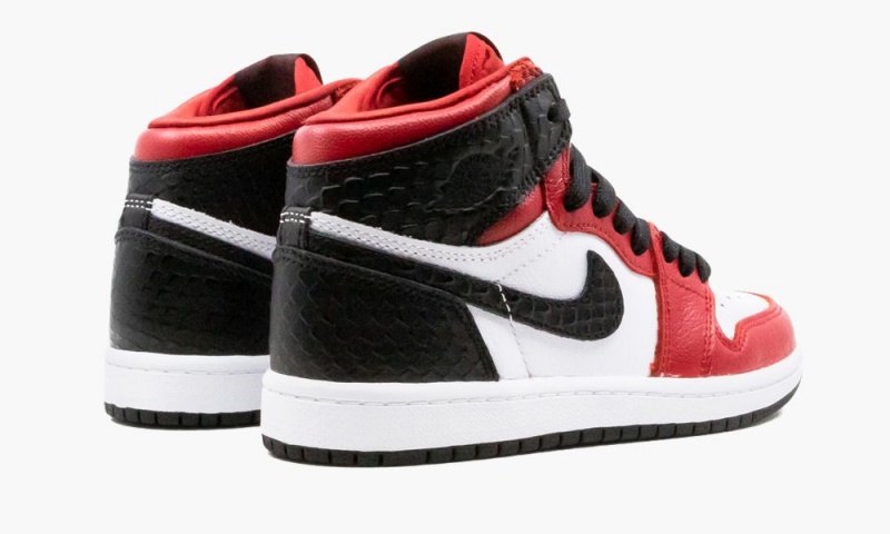 Nike Air Jordan 1 High Retro PS 'Satin Snake' Lasten Kengät Punainen Valkoinen Mustat | 403NZSBEP