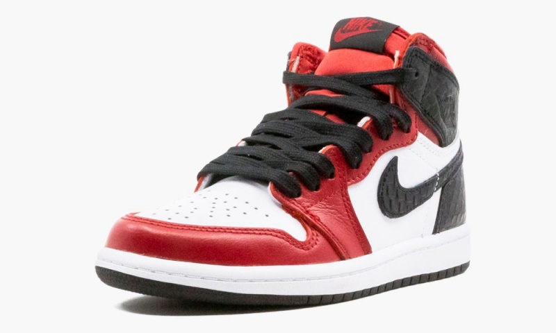 Nike Air Jordan 1 High Retro PS 'Satin Snake' Lasten Kengät Punainen Valkoinen Mustat | 403NZSBEP