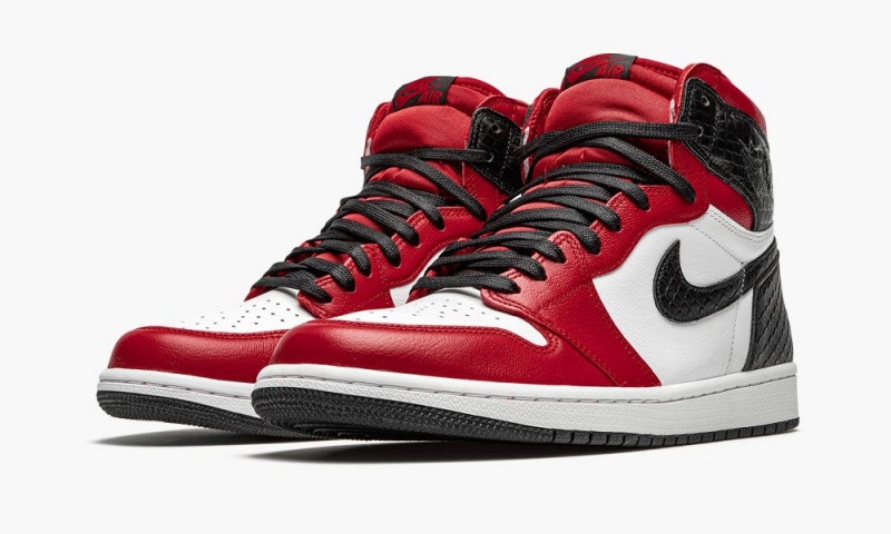 Nike Air Jordan 1 High Retro 'Satin Snake' Naisten Kengät Punainen Mustat | 157FJKARS