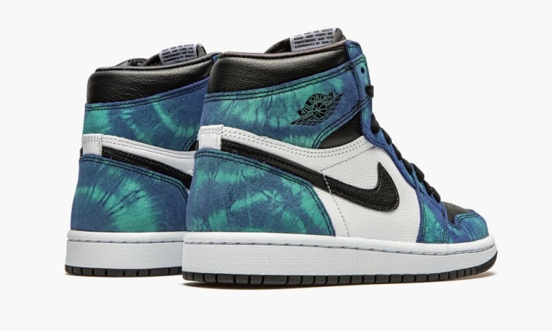 Nike Air Jordan 1 High 'Tie-Dye' Naisten Kengät Valkoinen Mustat Vihreä | 681QOYADN