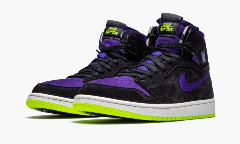 Nike Air Jordan 1 High Zoom 'Lemon Venom' Naisten Kengät Mustat Violetit Sitruuna | 315VJHDAT