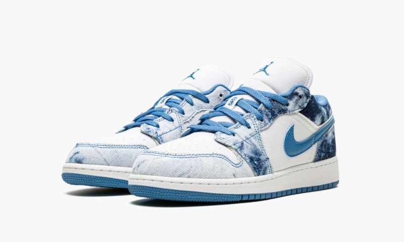 Nike Air Jordan 1 LOW (GS) 'Acid Wash Denim' Lasten Kengät Valkoinen Sininen | 478UCKZOQ