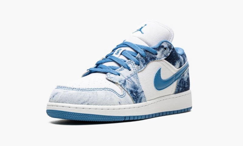Nike Air Jordan 1 LOW (GS) 'Acid Wash Denim' Lasten Kengät Valkoinen Sininen | 478UCKZOQ