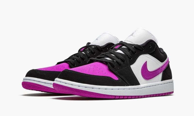 Nike Air Jordan 1 Low 'Black/ Cactus Flower' Naisten Kengät Mustat Kukka Valkoinen | 892LXAVYD