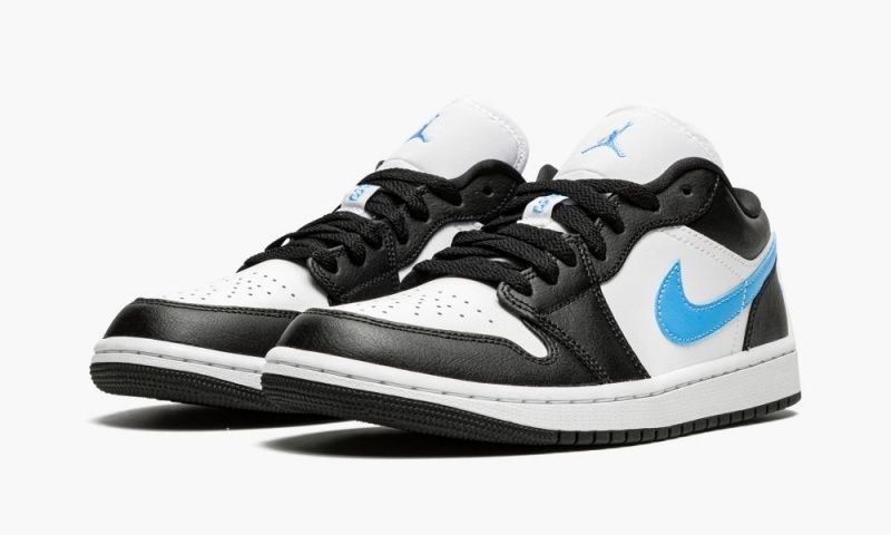 Nike Air Jordan 1 Low 'Black / University Blue' Naisten Kengät Mustat Sininen Valkoinen | 729NGXAKH