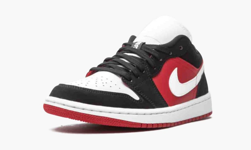 Nike Air Jordan 1 Low 'Black / White / Gym Red' Naisten Kengät Mustat Valkoinen Punainen | 759JPEYRT