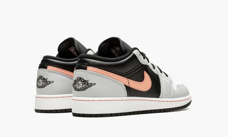 Nike Air Jordan 1 Low 'Black grey pink' Lasten Kengät Mustat Koralli Harmaat | 549BUNLXP