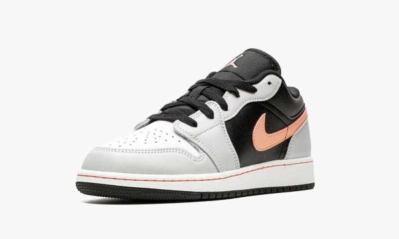 Nike Air Jordan 1 Low 'Black grey pink' Lasten Kengät Mustat Koralli Harmaat | 549BUNLXP