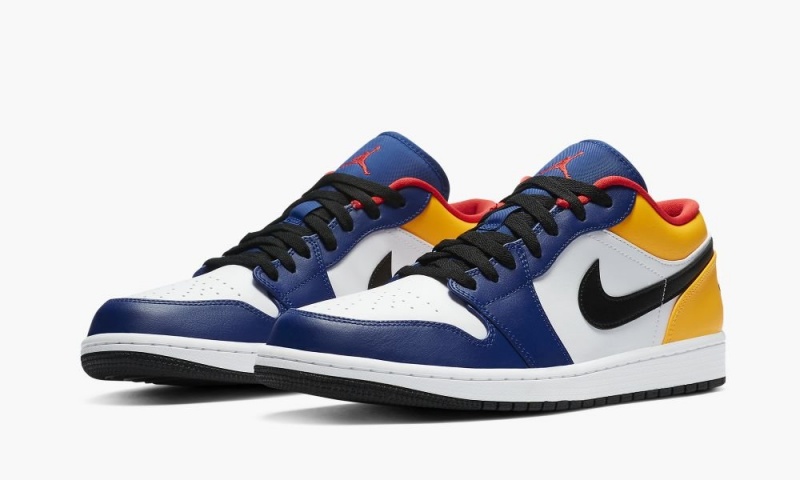 Nike Air Jordan 1 Low 'Deep Royal / Yellow' Miesten Kengät Valkoinen Laivastonsininen Keltainen | 354IVXONL