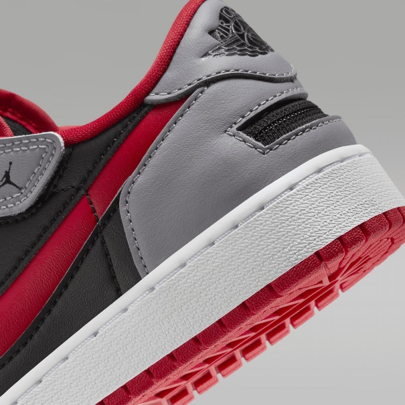 Nike Air Jordan 1 Low FlyEase Lasten Kengät Mustat Harmaat Valkoinen Punainen | 184ELTXPY