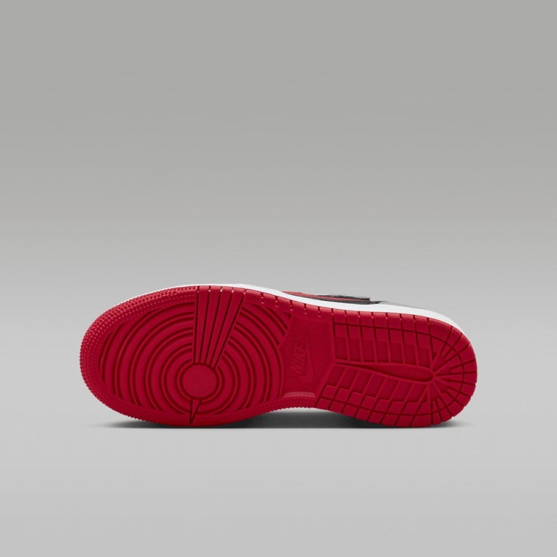 Nike Air Jordan 1 Low FlyEase Lasten Kengät Mustat Harmaat Valkoinen Punainen | 184ELTXPY