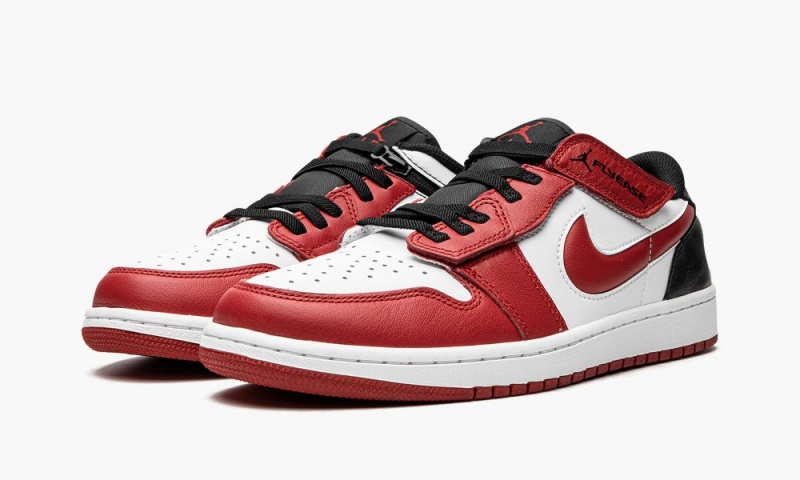 Nike Air Jordan 1 Low FlyEase Miesten Kengät Valkoinen Mustat Punainen | 206BHPJKX