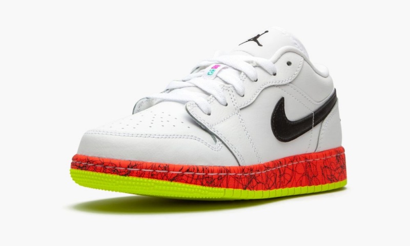 Nike Air Jordan 1 Low GRADES GS 'Grades - Multicolor' Lasten Kengät Valkoinen Mustat Punainen | 785MSBYZX