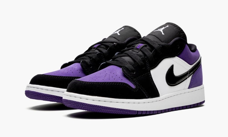 Nike Air Jordan 1 Low (GS) 'Court Purple' Lasten Kengät Valkoinen Mustat Violetit | 516XSPQTL