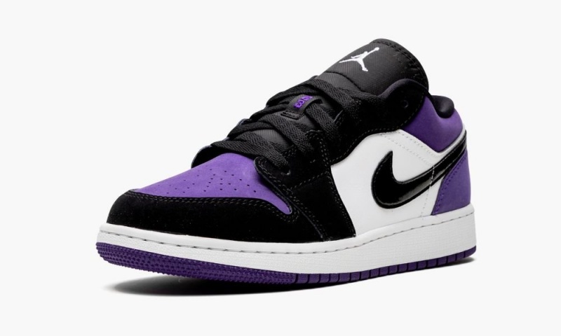 Nike Air Jordan 1 Low (GS) 'Court Purple' Lasten Kengät Valkoinen Mustat Violetit | 516XSPQTL