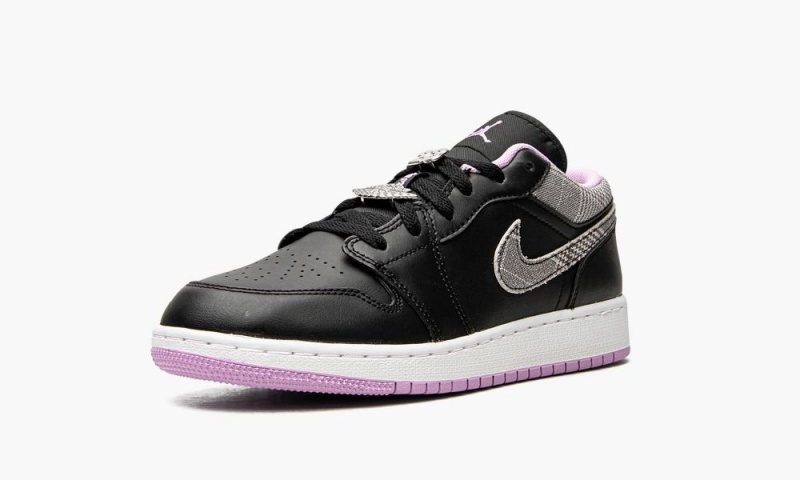 Nike Air Jordan 1 Low GS 'Houndstooth' Lasten Kengät Mustat Valkoinen Violetit | 254PCWNKU