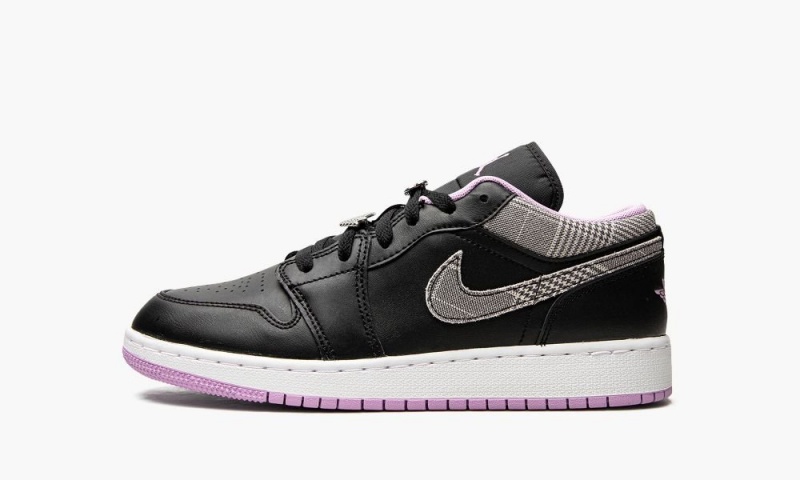 Nike Air Jordan 1 Low GS \'Houndstooth\' Lasten Kengät Mustat Valkoinen Violetit | 254PCWNKU