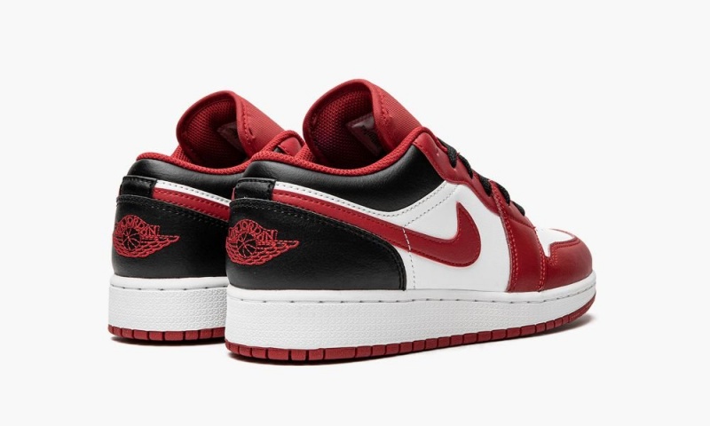 Nike Air Jordan 1 Low GS Lasten Kengät Valkoinen Punainen Mustat | 486IGDLSE